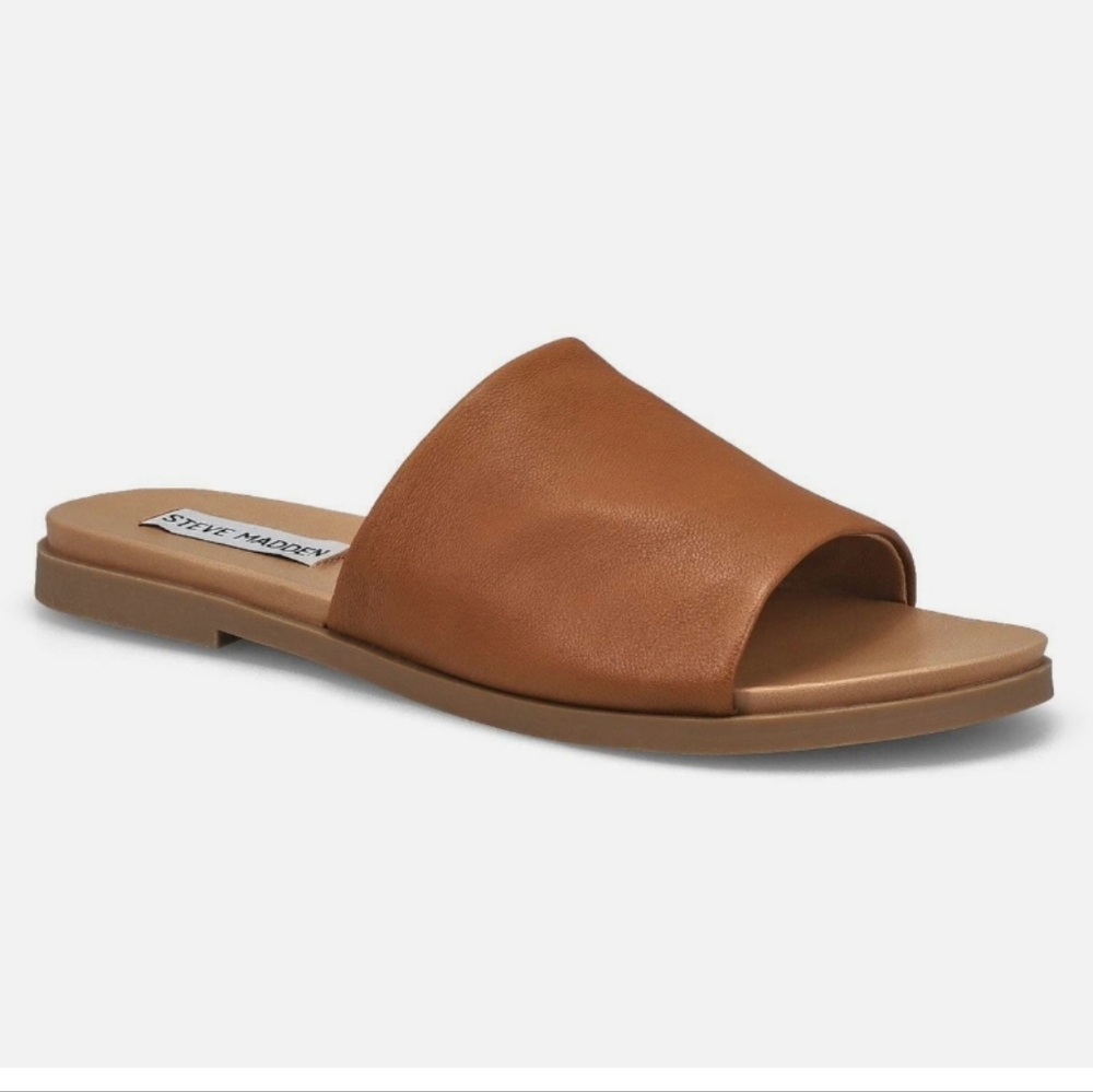 Steve Madden Karolyn cognac slide sandals size 9